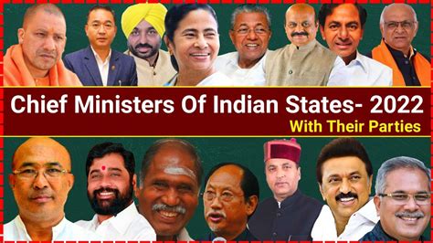 Chief Ministers Of Indian States With Their Parties In 2022 State Wise Cm List Of India 2022