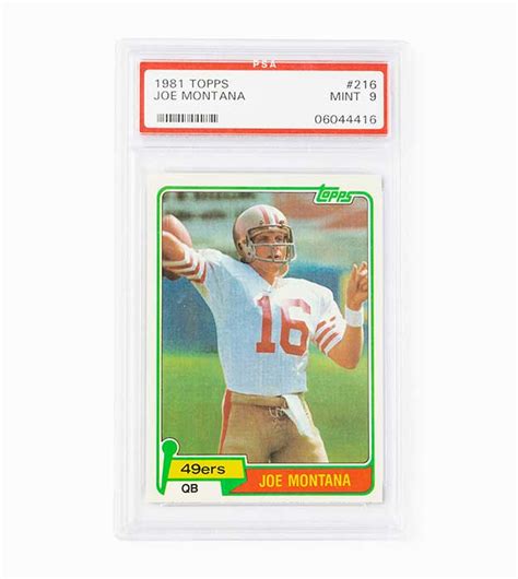 1981 Topps Joe Montana Rookie Psa 9 Starscards