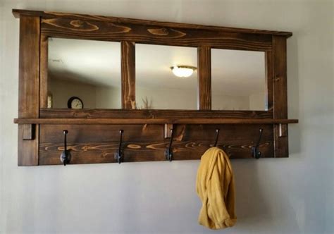 Coat Rack Wall Coat Rack Mirrored Coat Rack Rustic Coat Etsy