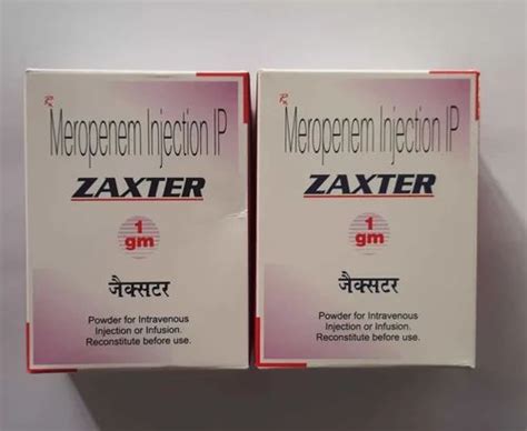 Zaxter Meropenem Injection Ip Strength 1 Gm At Rs 3500 Box In Faridabad Id 27067450597