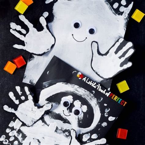 Happy Halloween Ghost: Handprint Kids Craft - A Little Pinch of Perfect