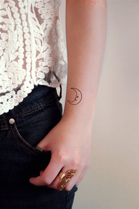 Half Moon Face Tattoo