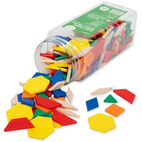 Edx Education Plastic Pattern Blocks Set Of 250 Early Geometry