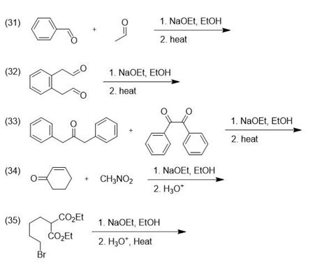 Solved 31 1 NaOET ETOH 2 Heat 32 1 NaOET ETOH 2 Chegg