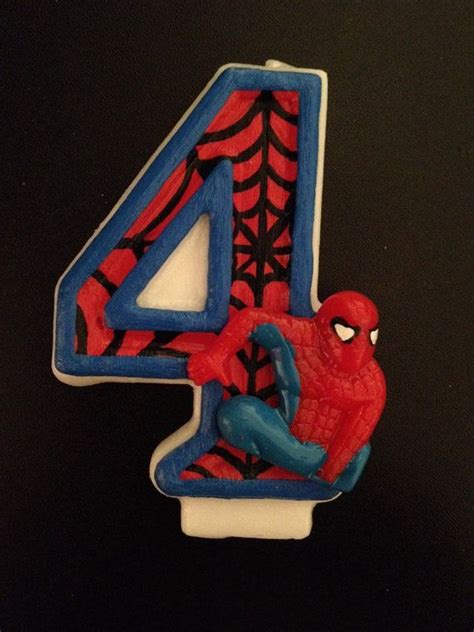 Spiderman Inspired Birthday Candle By Thecraftypair On Etsy Birthday