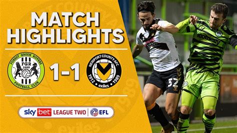 HIGHLIGHTS Forest Green Rovers V Newport County YouTube