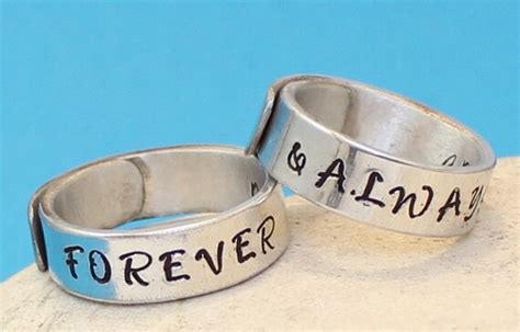 Forever And Always Rings Personalized Couple By Keepwearme