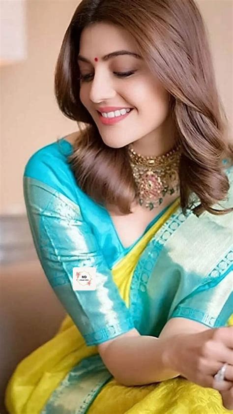 Kajal Agarwal Sky Blue Kanjeevaram Silk Sarees Party Wear Sarees