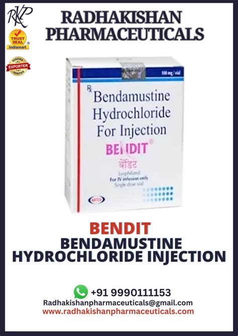 Bendit Bendamustine Injection For Hospital Packaging Size Single