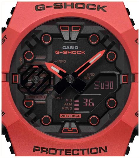 Casio Men S Bluetooth G Shock Combi Red Integrated Bezel And Strap GA