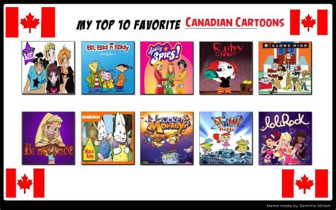 Top 10 Favorite Canadian Cartoons Js123 Version By Jazzystar123 On