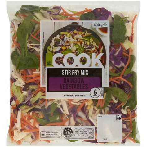 Woolworths Cook Stir Fry Mix Rainbow Vegetables G Woolworths