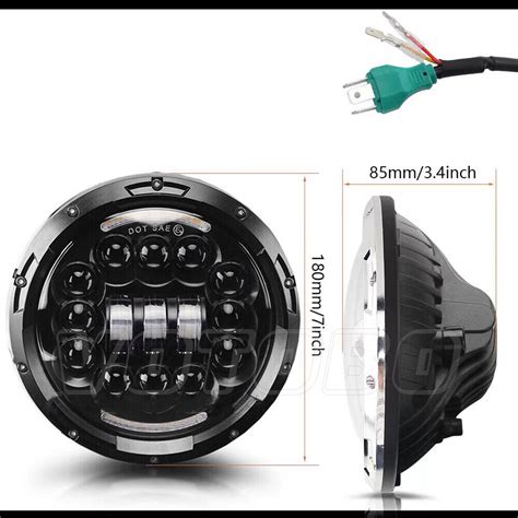 For Vw Dune Buggy Rail Buggy Round Led Headlight Hi Lo Beam Drl