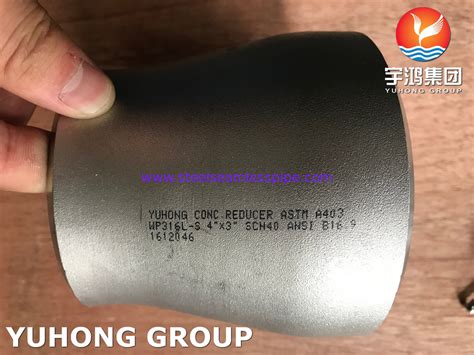 ASTM A403 WP304L S STAINLESS STEEL SEAMLESS FITTING CON REDUCER B16 9