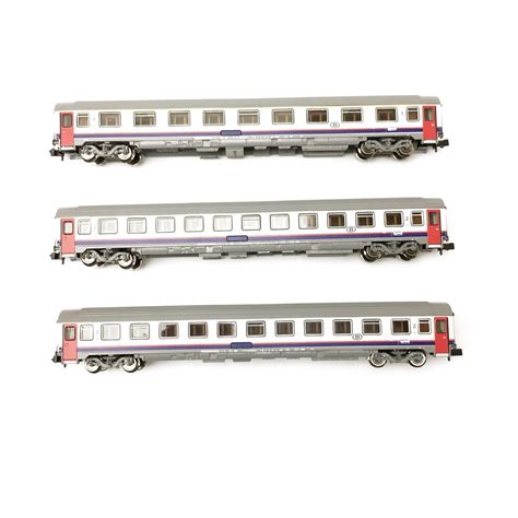 3 Voitures Eurofima 1Cl Et 2CL X2 SNCB Ep V N 1 160 FLEISCHMANN 814508