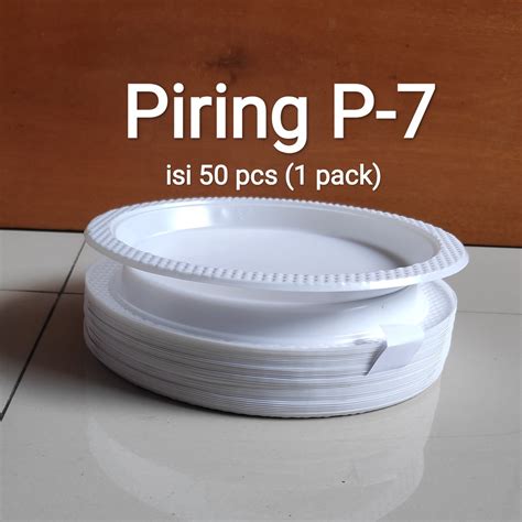 Jual Piring Plastik Sedang P7 Isi 50 Pcs Piring Makan Piring