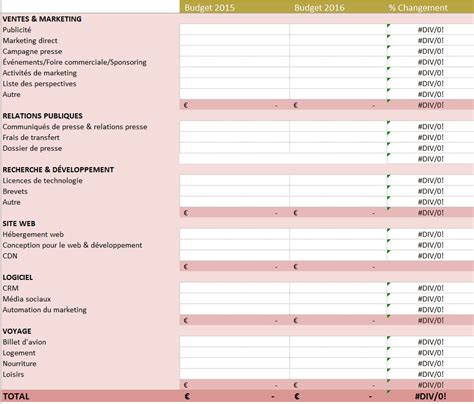 Modèles Divers De Budget Gratuit Dans Excel