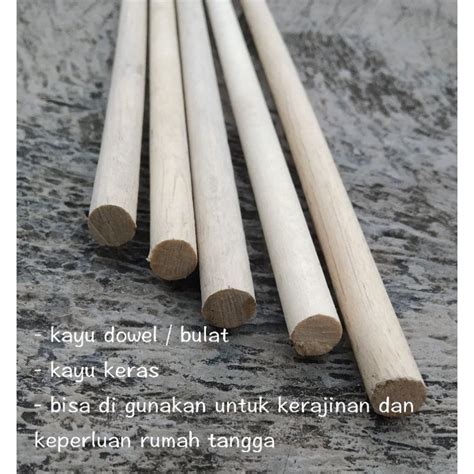 Jual Pcs Kayu Dowel Mm X Cm Kayu Maket Kayu Keras Kayu Stik Bulat