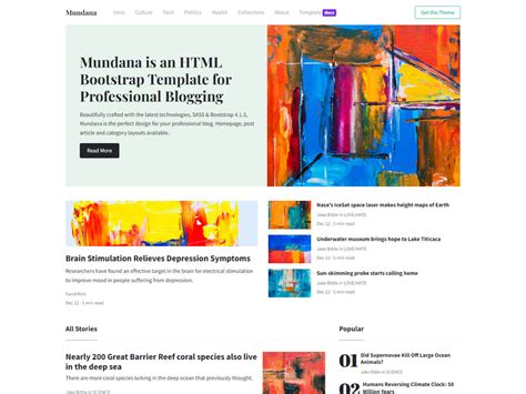 20+ Best Free HTML Blog Templates for Bloggers - TemplatesJungle.com