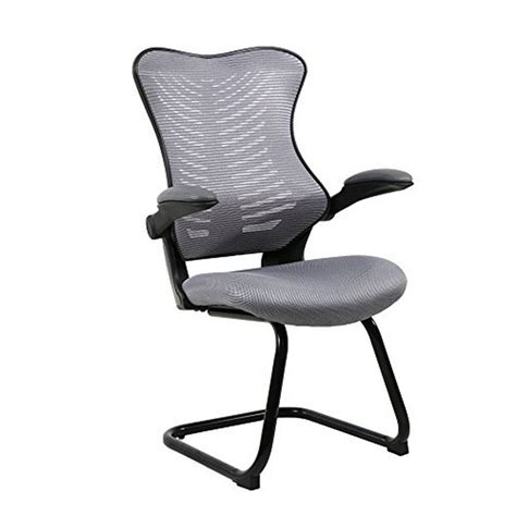 Office Factor Reception Guest Chairs With Flip Up Arms Comfortable Mesh