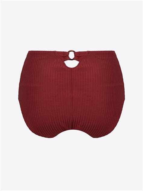 Rachel D Od Bikini Tai Z Wysokim Stanem Red Ochre Z