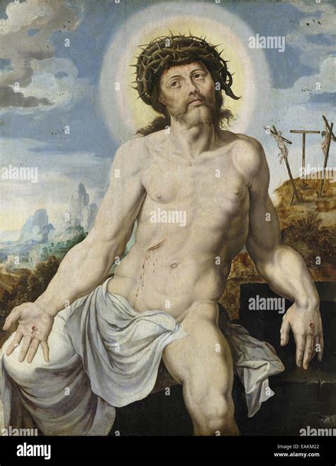 Maarten Van Heemskerck Christ As Man Of Sorrows Stock Photo Alamy