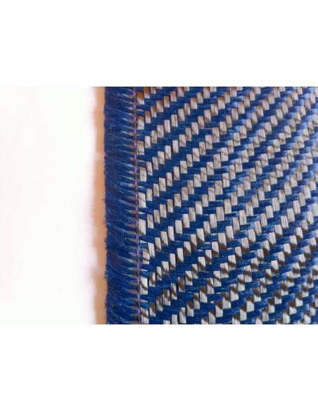 Commercial Sample Woven Of Kevlar Carbon Fiber Dark Blue Twill 2x2 3k