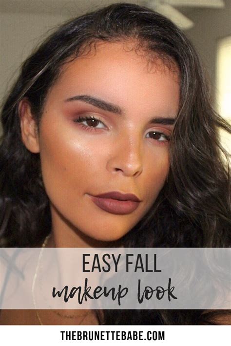 Easy Fall Burgundy Makeup Look - The Brunette Babe | Burgundy makeup ...