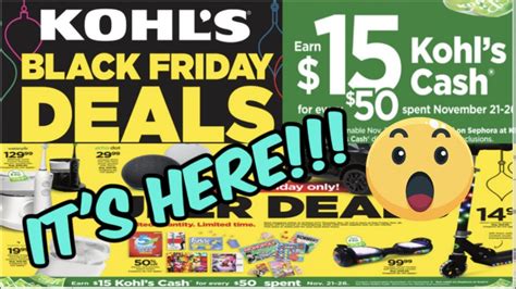 Kohls Black Friday Ad 2021 Super Deals On Clothing Kitchen Electronics And More Youtube