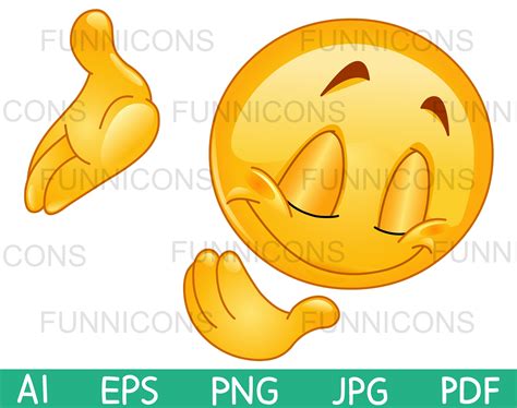 Clipart cartoon of emoji emoticon showing a bowing down or | Etsy