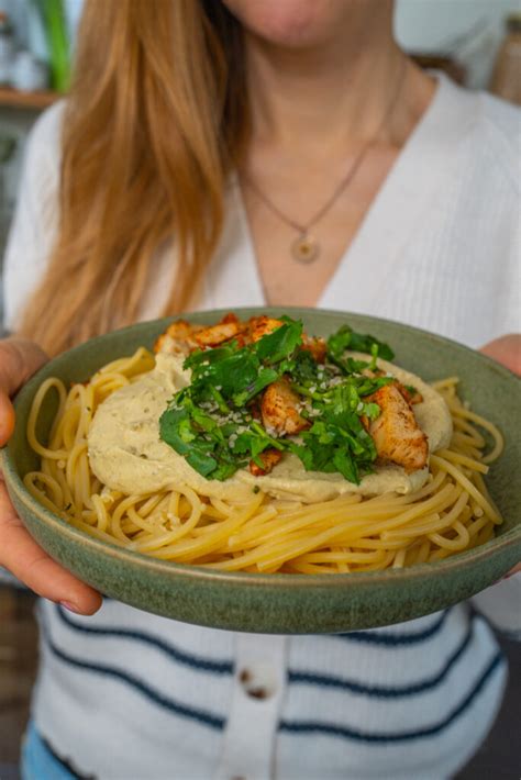 Blumenkohl Pasta Alfredo Sauce Gesund Und Vegan Mrs Flury