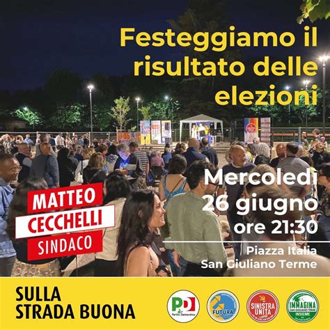 Mercoledì 26 maggio Festeggiamento risultato elezioni comunali San