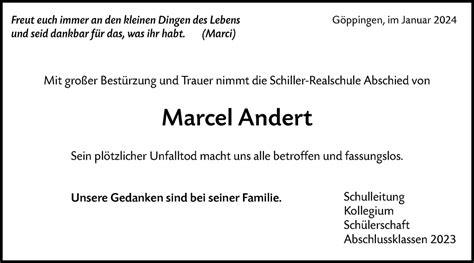 Traueranzeigen Von Marcel Andert S Dwest Presse Trauer