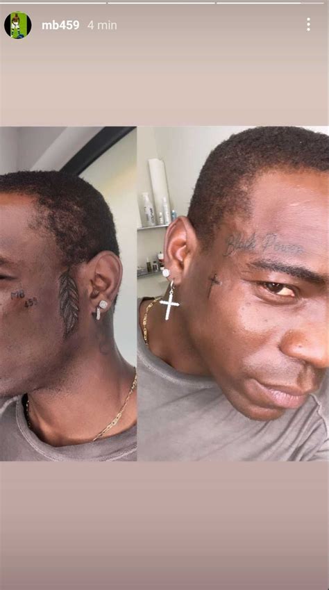 Photo: Balotelli shows off multiple face tattoos - Football Italia