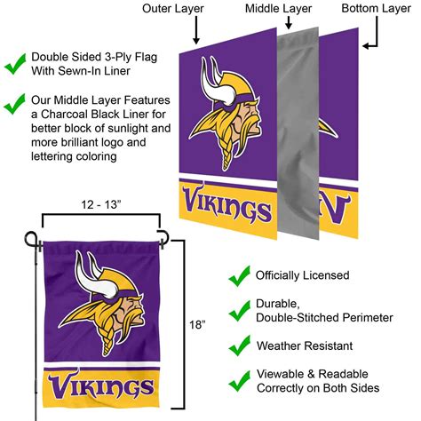 Minnesota Vikings Garden Flag - State Street Products