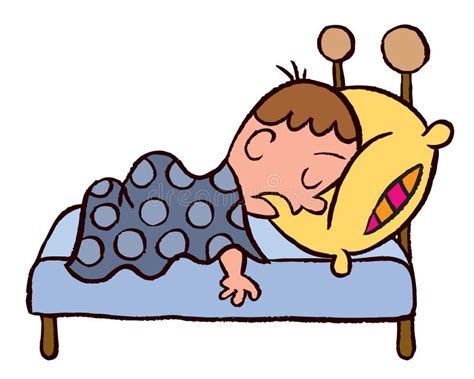 boy oversleep stock vector illustration  sleep childhood