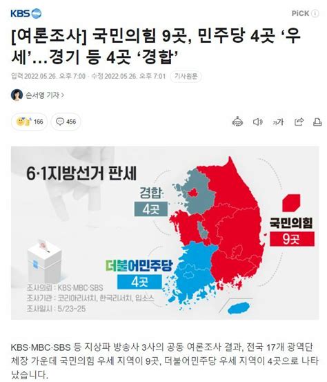 지상파 3사 여론조사 결과 오픈이슈갤러리 인벤