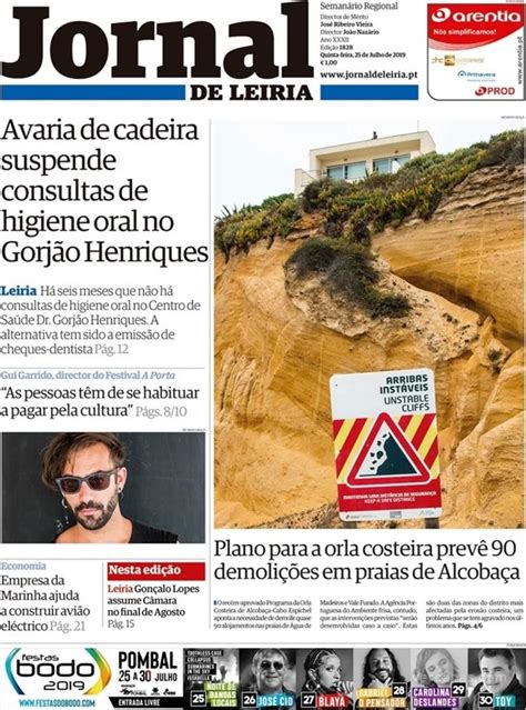 Capa Jornal De Leiria De 2019 07 25