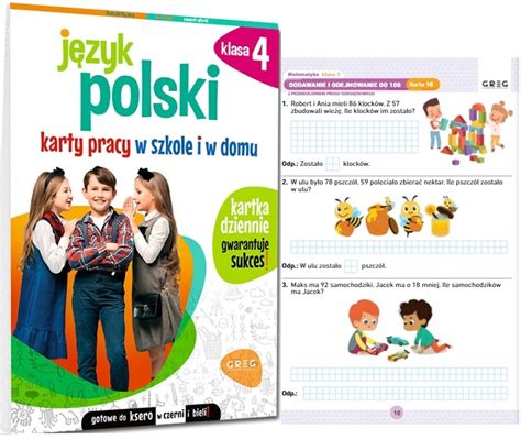 Język polski SP 4 Karty pracy w szkole i w domu Greg klasa 4