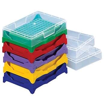 Cole Parmer 96 Well Stacking PCR Rack W Lid PP Assorted Colors 5 PK