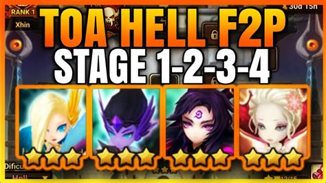 F2P ToA HELL ALL 3 Stage 1 2 3 4 Maio Junho Summoners War