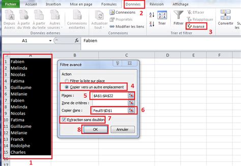 Extraire des données sans doublon dans dans le logiciel Excel