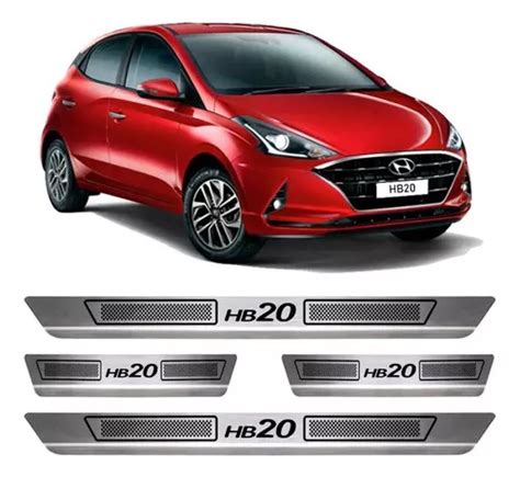 Kit Soleiras Porta Aço Inox Escovado Hyundai Hb20 2012 2023