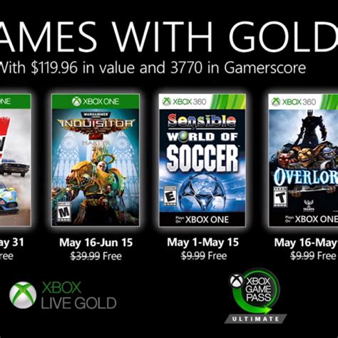 Xbox Revela Os Games With Gold De Maio