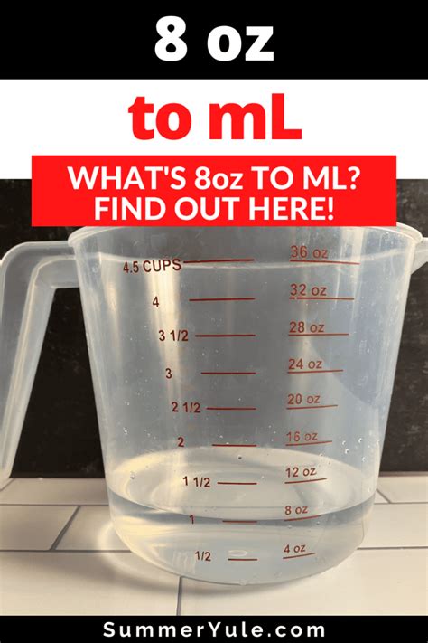 8 Oz To Ml Convert 8 Ounces To Ml • Summer Yule Nutrition And Recipes