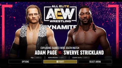 Aew Fight Forever Swerve Strickland Vs Adam Page Full Gear 2023 Youtube