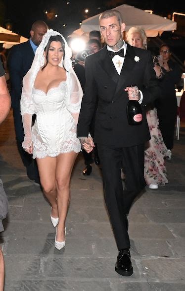 Travis Barker Took Off Kourtney Kardashian’s Garter With His Teeth (Duh)