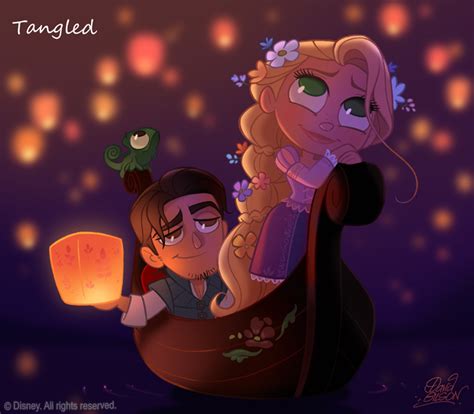 Princesas Disney Rapunzel Chibi Disney Por David Gilson