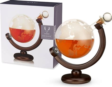 Viski Globe Decanter Etched Whiskey Carafe • Price