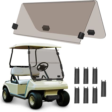 Tinted Smoke Windshield For Club Car Ds 1982 2000 Golf Cart Fold Down